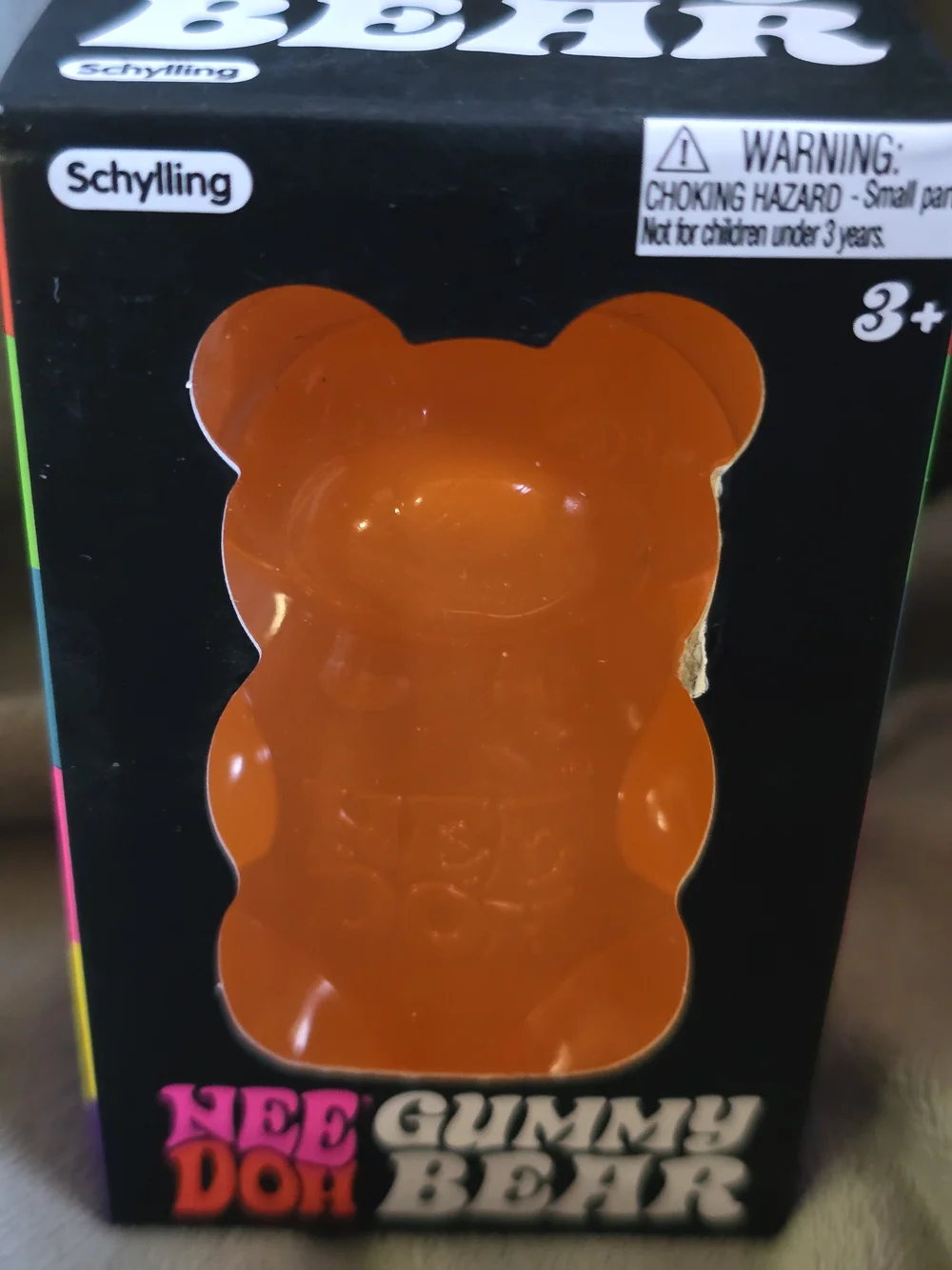 Nee Doh Gummy Bear Kids Squish Toy - Orange